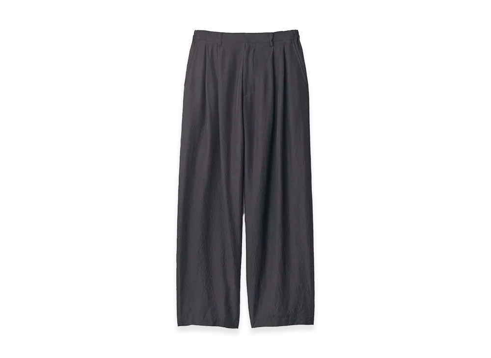 ssstein Wool Silk Wide Easy Trousers "Black"