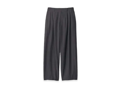 ssstein Wool Silk Wide Easy Trousers "Black"