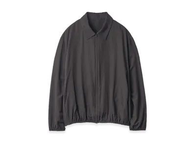 ssstein Wool Silk Collared Zip Jacket "Dark Charcoal"
