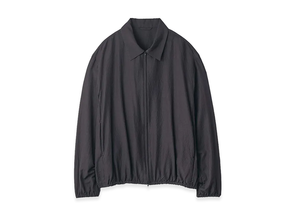 ssstein Wool Silk Collared Zip Jacket "Black"