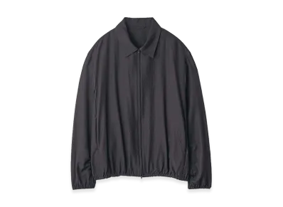 ssstein Wool Silk Collared Zip Jacket "Black"