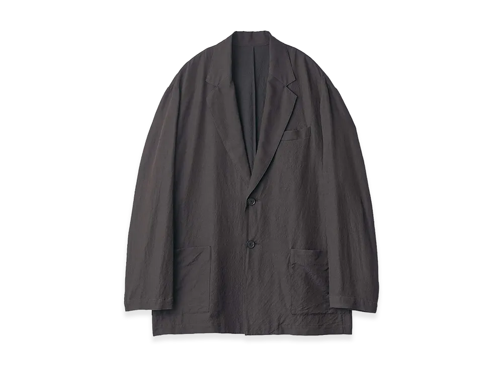 ssstein Wool Silk Single Breasted Jacket "Dark Charcoal"