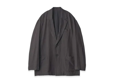 ssstein Wool Silk Single Breasted Jacket "Dark Charcoal"