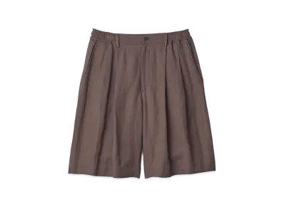 ssstein VIS/LI/RA Twill Wide Easy Short Trousers "Khaki Brown"