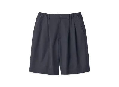 ssstein Wool Kersey Wide Easy Short Trousers "Dark Navy"
