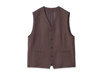 ssstein Wool Gabardine Belted Vest "Military Khaki"