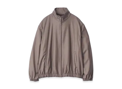 ssstein Extra Fine Wool Shirred Light Zip Jacket "Greige"