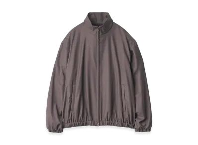 ssstein Extra Fine Wool Shirred Light Zip Jacket "Brown Grey"