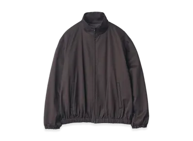 ssstein Cotton Satin Shirred Light Zip Jacket "Black"