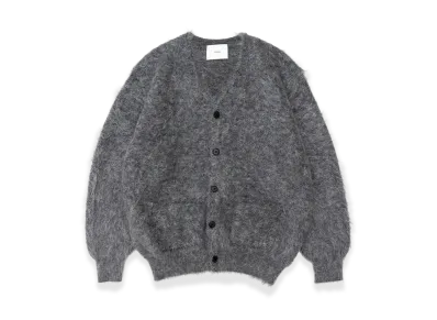 ssstein Kid Mohair Knit V Neck Cardigan "Gray"