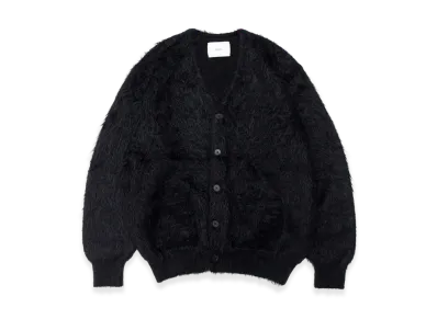 ssstein Kid Mohair Knit V Neck Cardigan "Black"