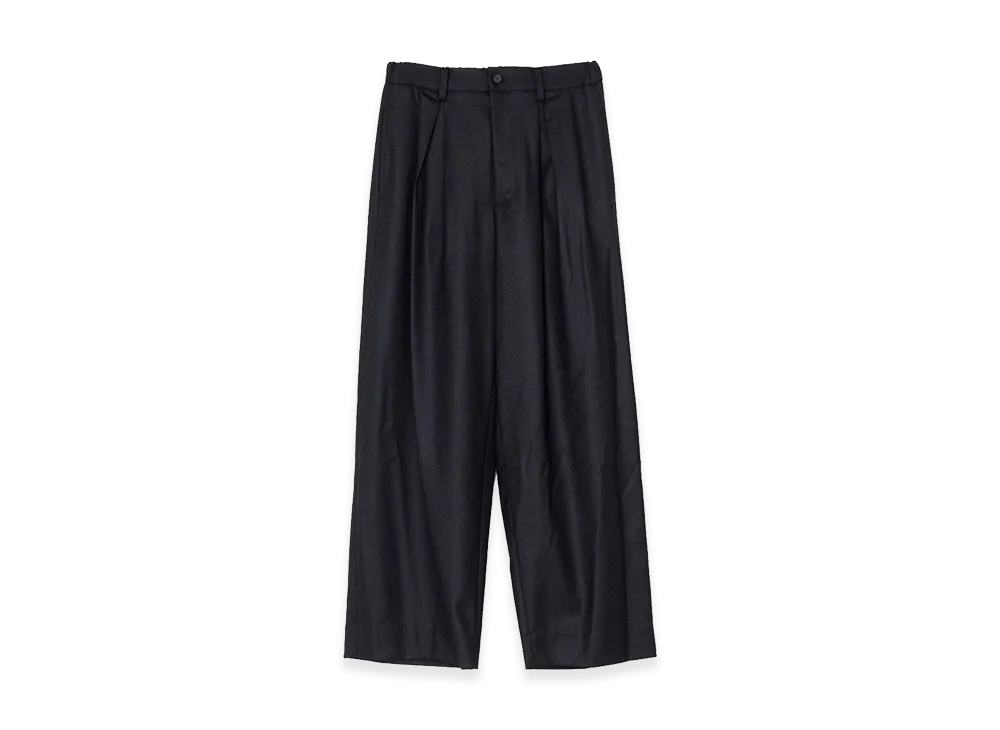 ssstein Wool Flannel Easy Wide Trousers "Black"