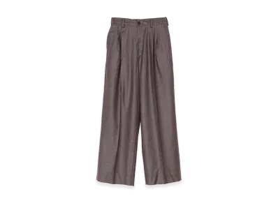 ssstein Extra Fine Wool Easy Long Wide Trousers "Charcoal Brown"