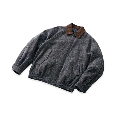 ssstein Barneys New York Exclusive Deadstock Tweed Harrington Jacket "Navy"