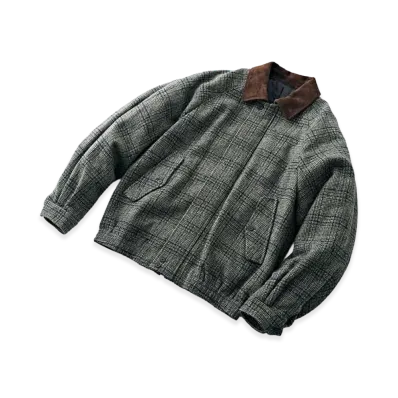 ssstein Barneys New York Exclusive Deadstock Tweed Harrington Jacket "Green"