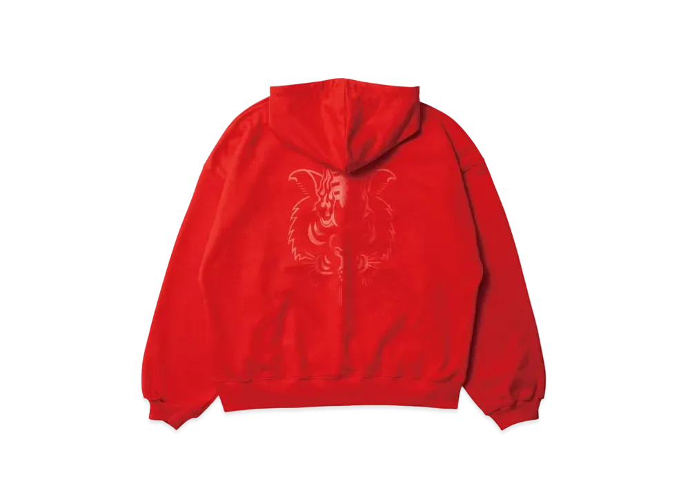 SSZ x Evisen Skateboards Tora Evi Logo Hoodie Sweat "Red"