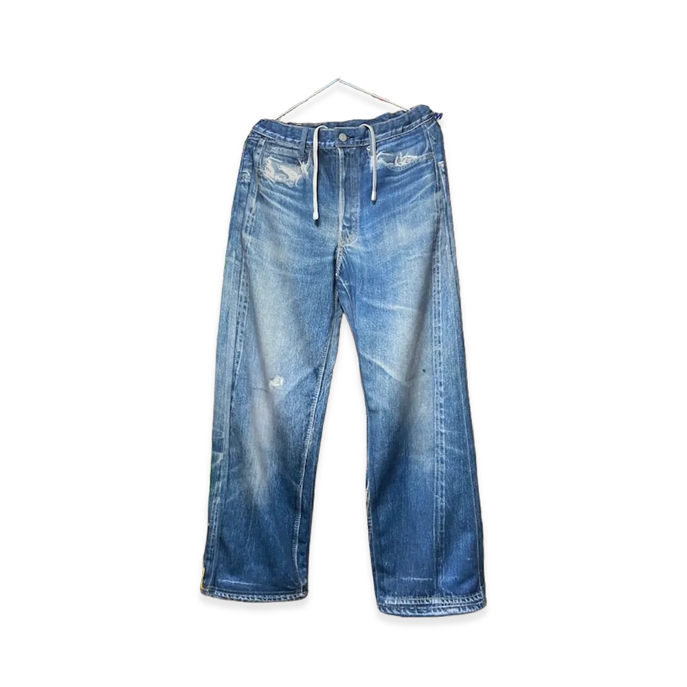 SSZ x PUFFY Transcription Denim Sweat Pants "Indigo"