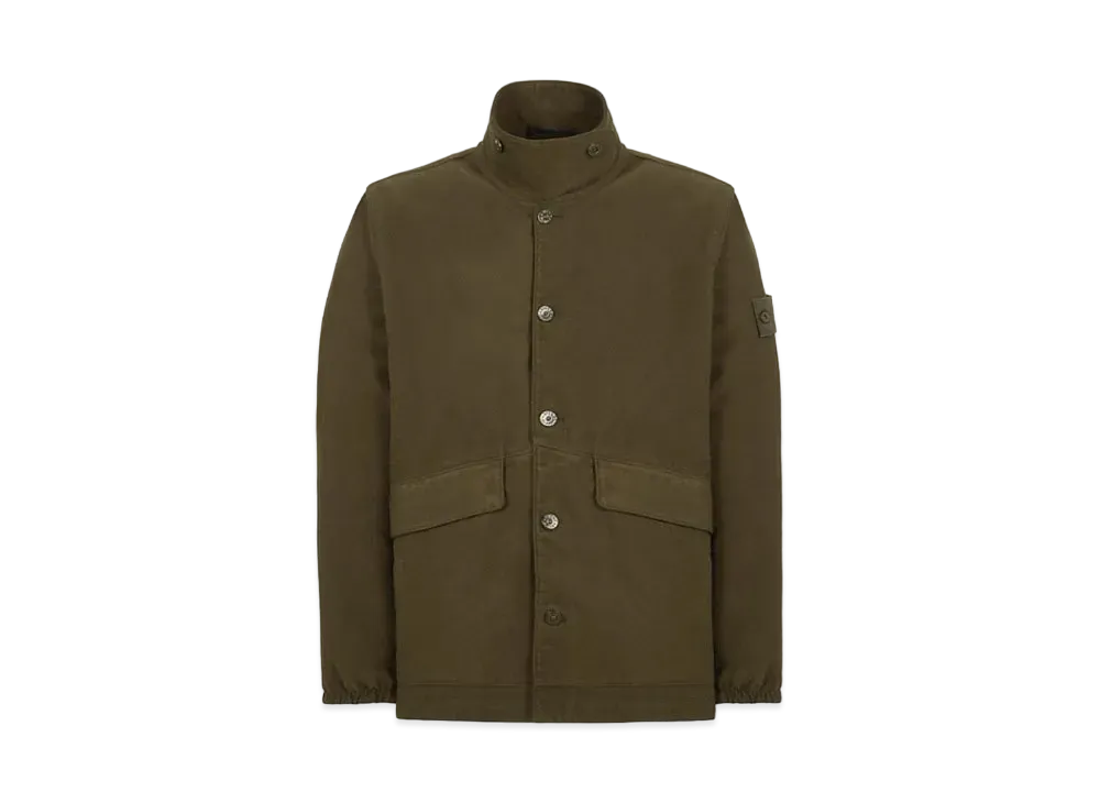 Stone Island A02F3 COTTON MOLESKIN-TC_GHOST PIECE "Military Green"