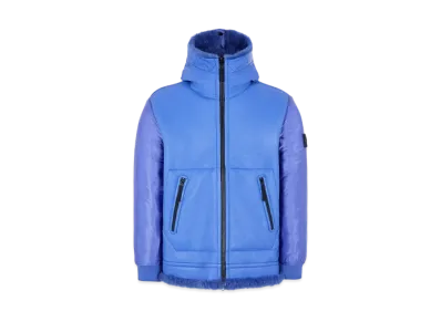 Stone Island 00197 SHEEPSKIN + NYLON RASO QUILTED WITH PRIMALOFT INSULATION TECHNOLOGY_REVERSIBLE PIECE "Periwinkle"