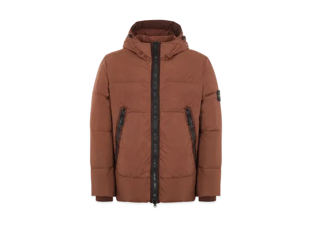 Stone Island 40123 GARMENT DYED CRINKLE REPS NY DOWN-TC "Mahogany Brown"
