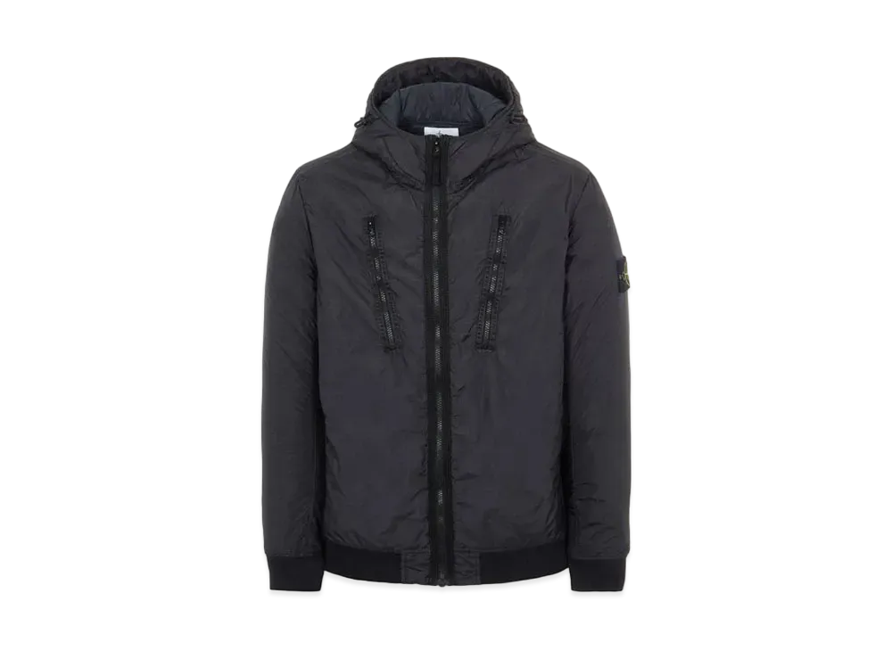 Stone Island 42223 GARMENT DYED CRINKLE REPS NY CON WITH PRIMALOFT-TC "Black"