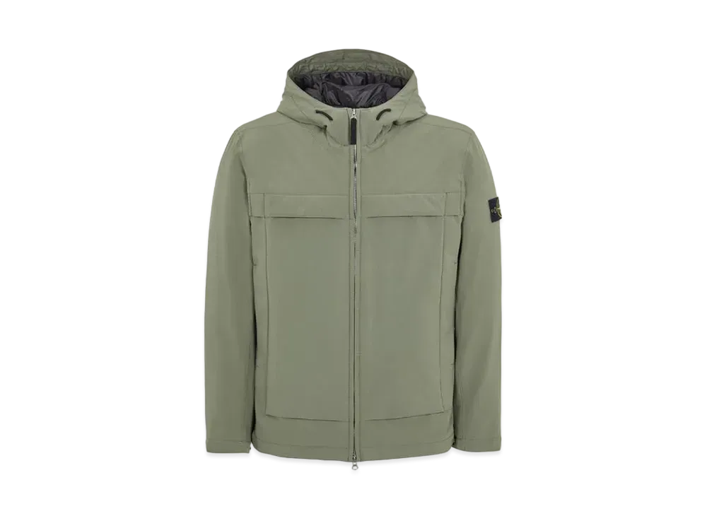 Stone Island 41427 SOFT SHELL-R E.DYE TECHNOLOGY WITH PRIMALOFT INSULATION TECHNOLOGY "Sage Green"