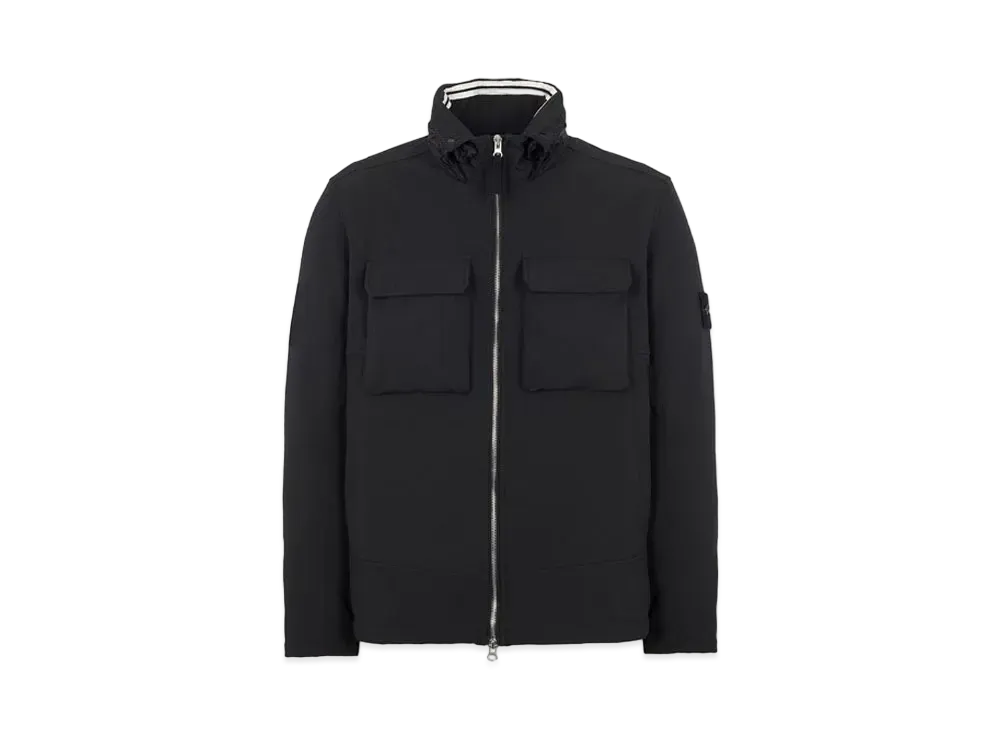 Stone Island Q0222 SOFT SHELL-R_E.DYE TECHNOLOGY "Black"