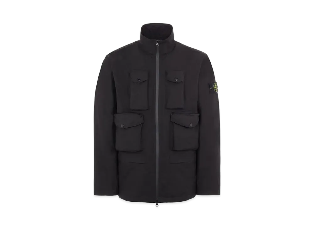 Stone Island 40430 RIPSTOP GORE-TEX WITH PACLITE PRODUCT TECHNOLOGY_PACKABLE "Black"