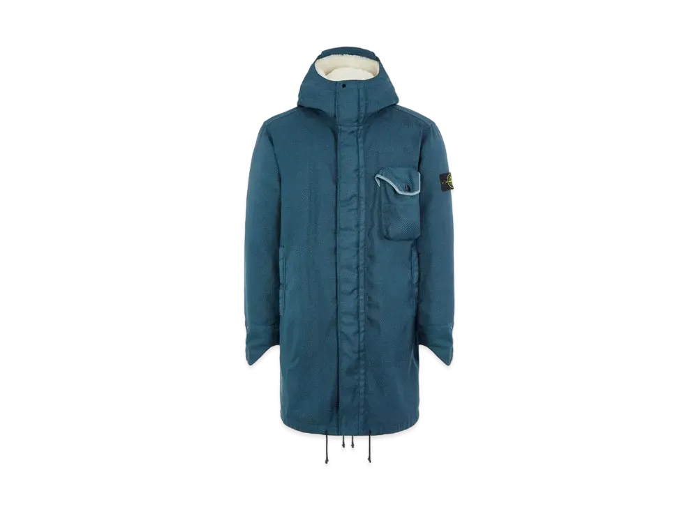 Stone Island 70224 MODIFIED PANAMA 6/3 HT NYLON + LEATHER_DETACHABLE LINING "Teal