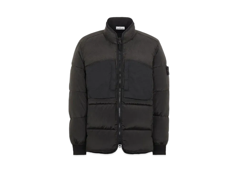 Stone Island 42840 MODIFIED PANAMA 6/3 HT NYLON MIX FABRICS DOWN-TC "Black"