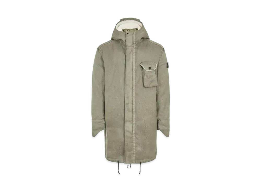 Stone Island 70224 MODIFIED PANAMA 6/3 HT NYLON + LEATHER_DETACHABLE LINING "Sage Green"