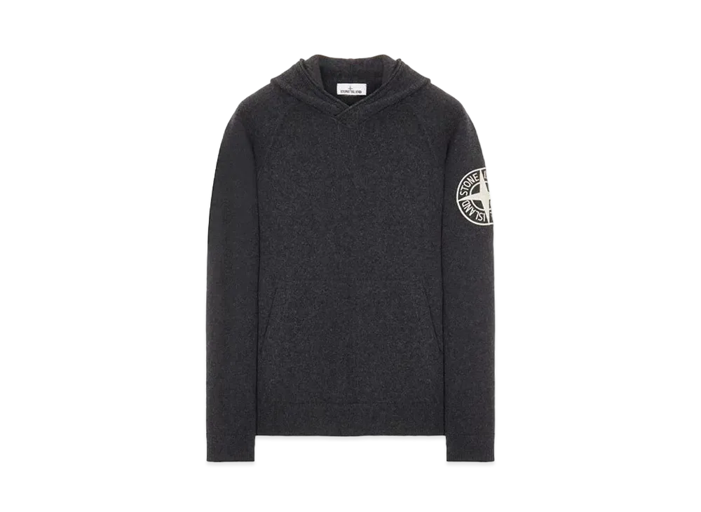 Stone Island 513B7 GEELONG WOOL WITH EMBROIDERY "Steal Grey"