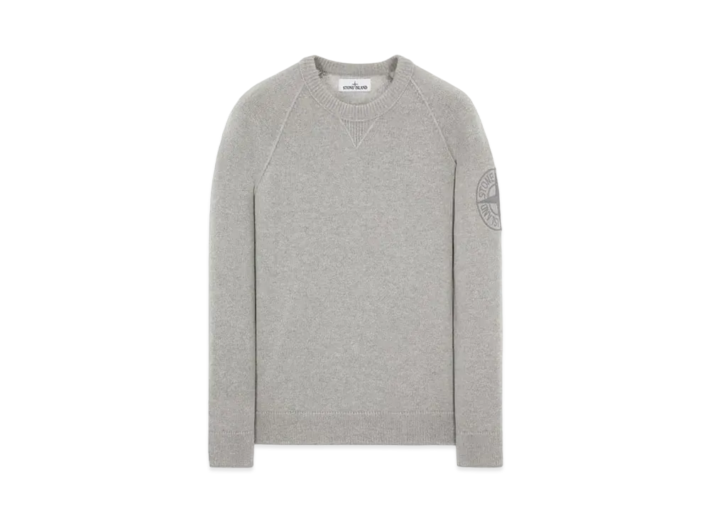 Stone Island 514B7 GEELONG WOOL WITH EMBROIDERY "Pearl Grey"