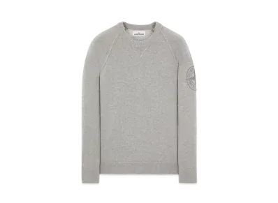 Stone Island 514B7 GEELONG WOOL WITH EMBROIDERY "Pearl Grey"