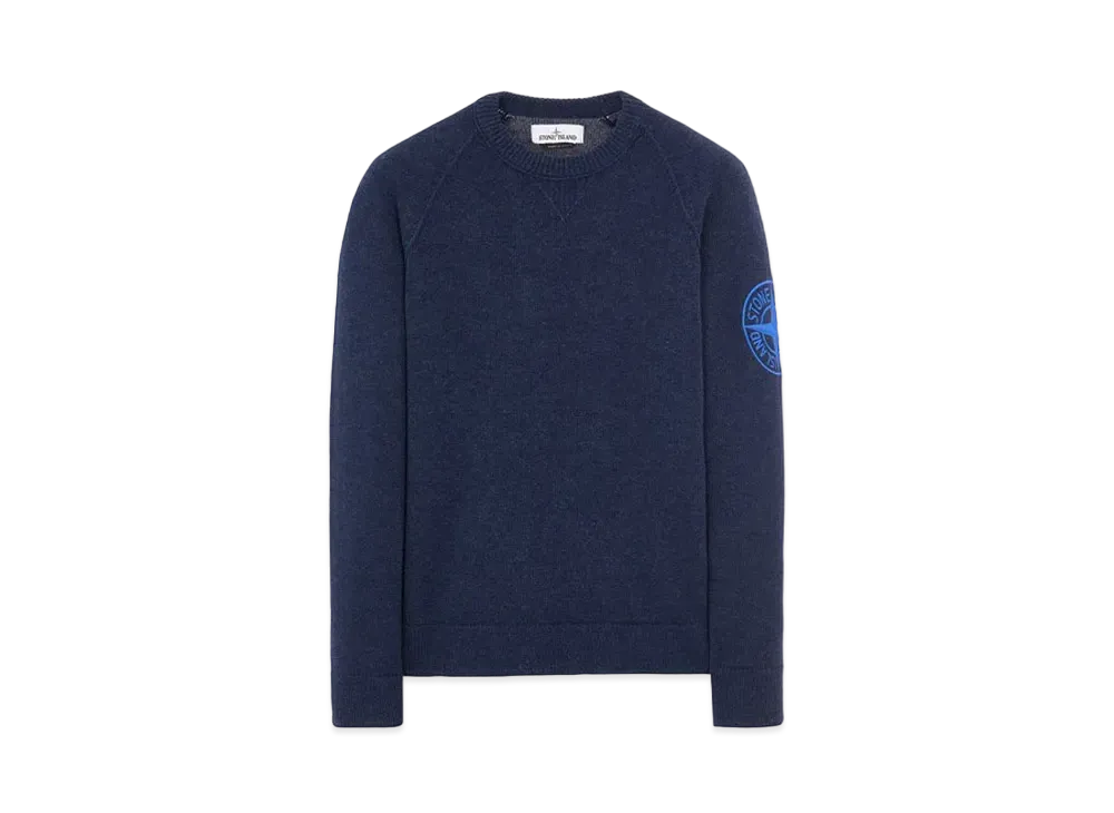 Stone Island 514B7 GEELONG WOOL WITH EMBROIDERY "Blue"