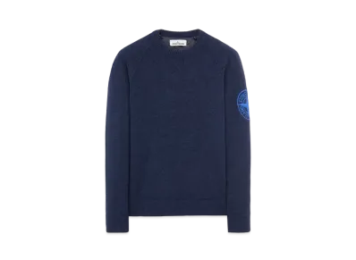 Stone Island 514B7 GEELONG WOOL WITH EMBROIDERY "Blue"