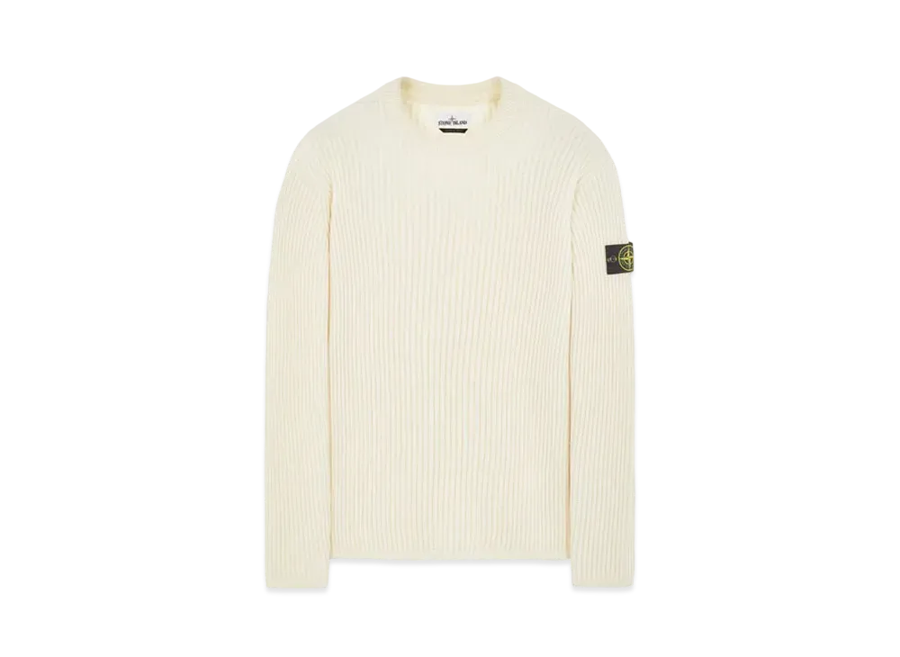Stone Island 517C2 FULL RIB PURE WOOL "Natural White"