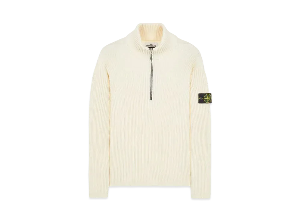 Stone Island 518C2 FULL RIB PURE WOOL "Natural White"