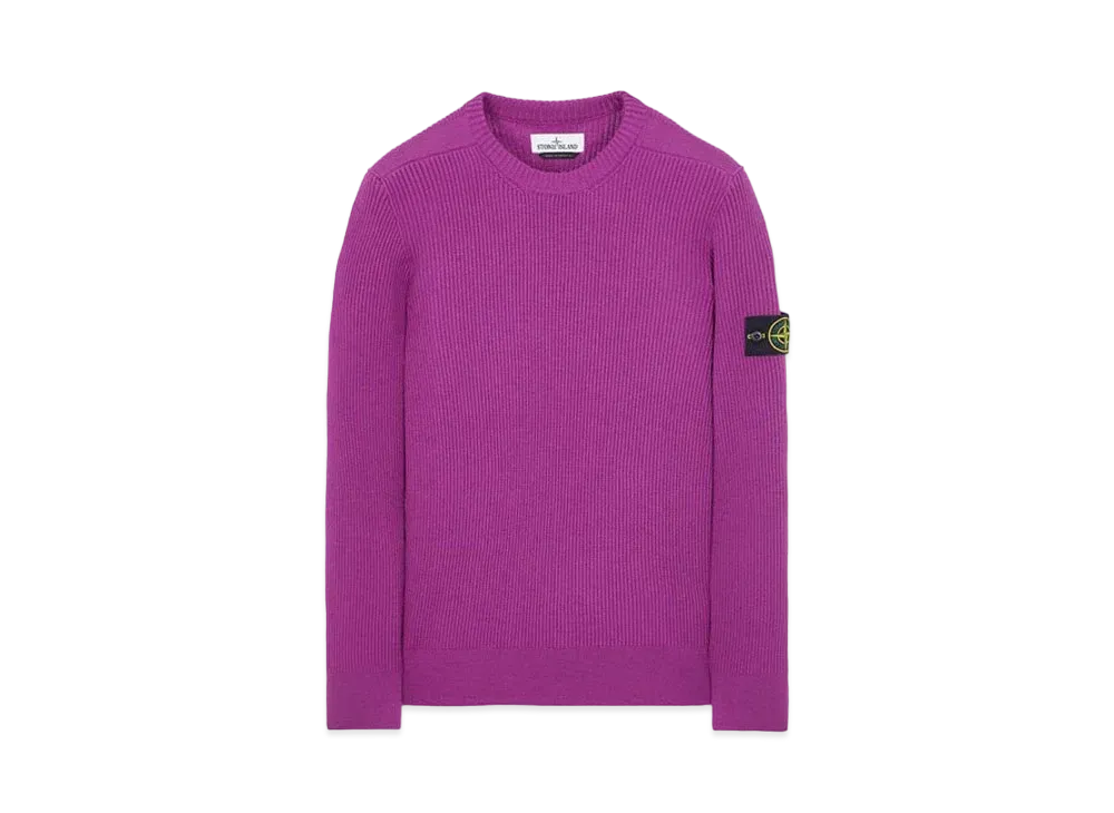 Stone Island 521C2 FULL RIB PURE WOOL "Magenta"