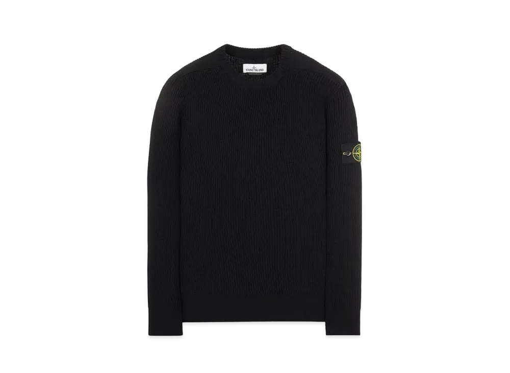 Stone Island 521C2 FULL RIB PURE WOOL "Black"