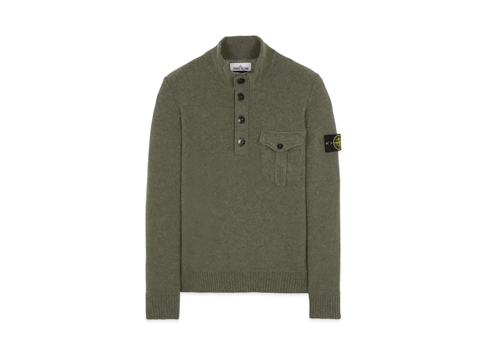 Stone Island 522B6 GEELONG WOOL "Sage Green"