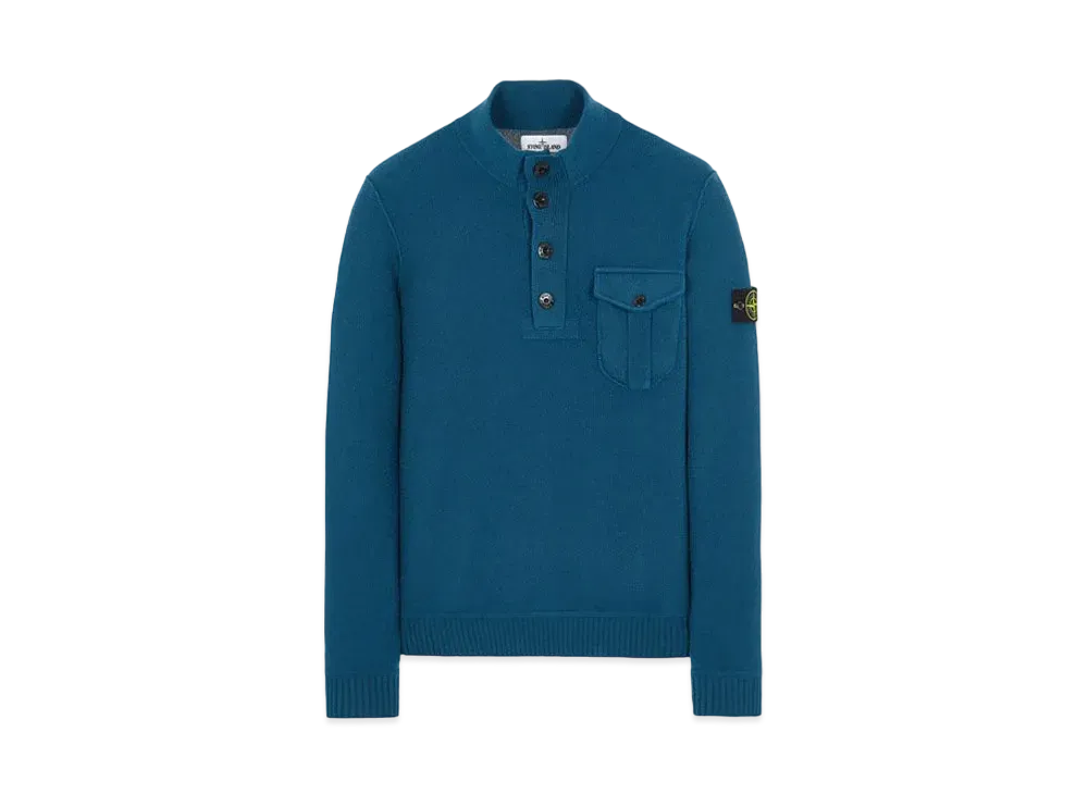 Stone Island 522B6 GEELONG WOOL "Teal"