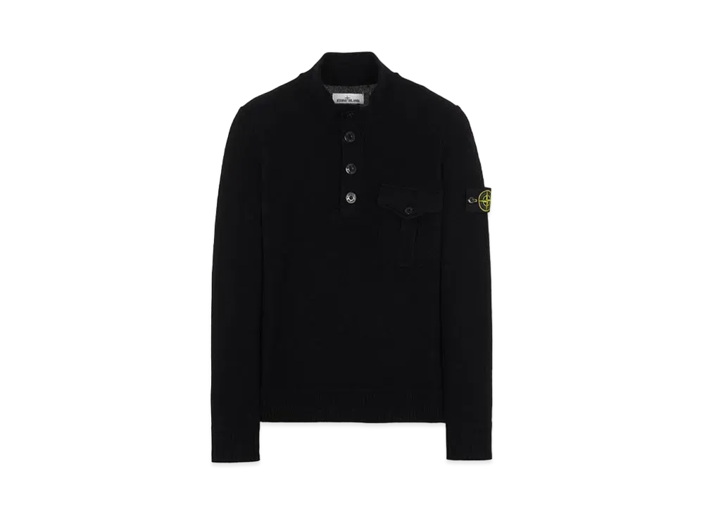 Stone Island 522B6 GEELONG WOOL "Black"