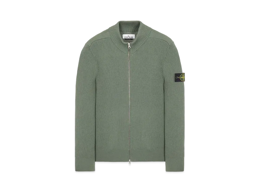 Stone Island 523C2 FULL RIB PURE WOOL "Sage Green"
