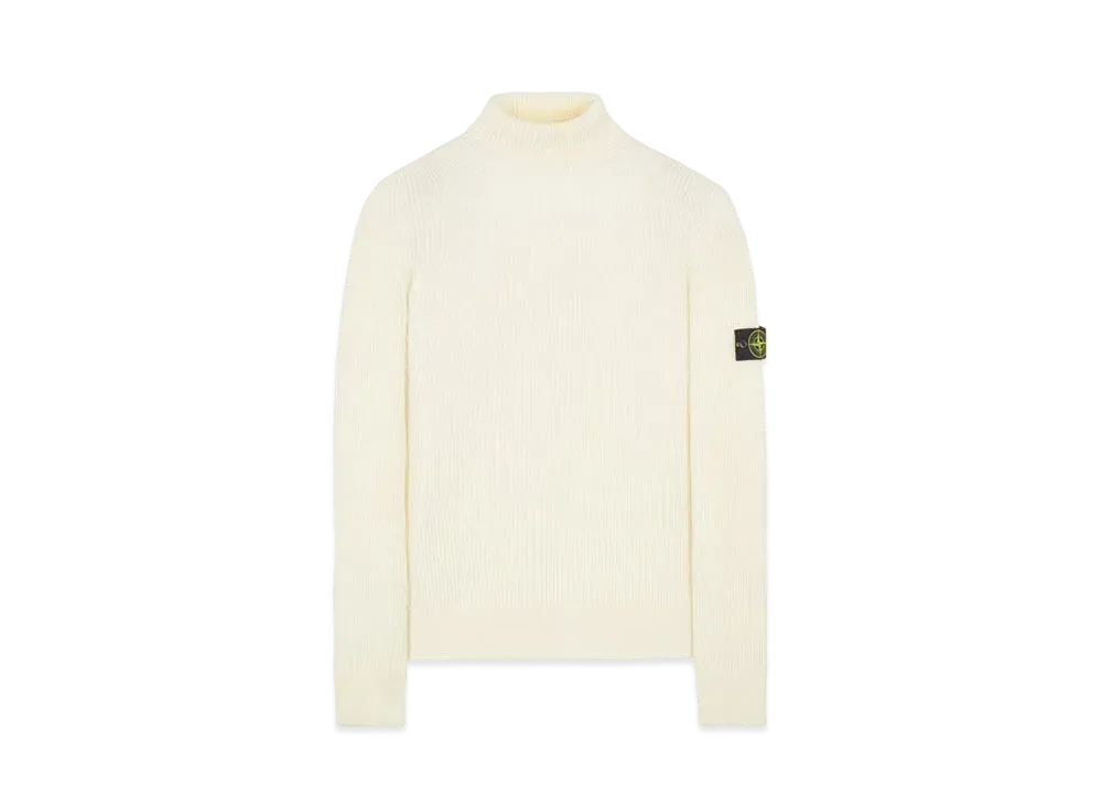 Stone Island 525C2 FULL RIB PURE WOOL "Natural White"