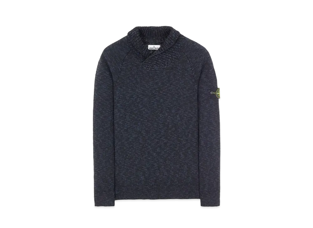 Stone Island 529D3 COTTON WOOL MELANGE "Blue"