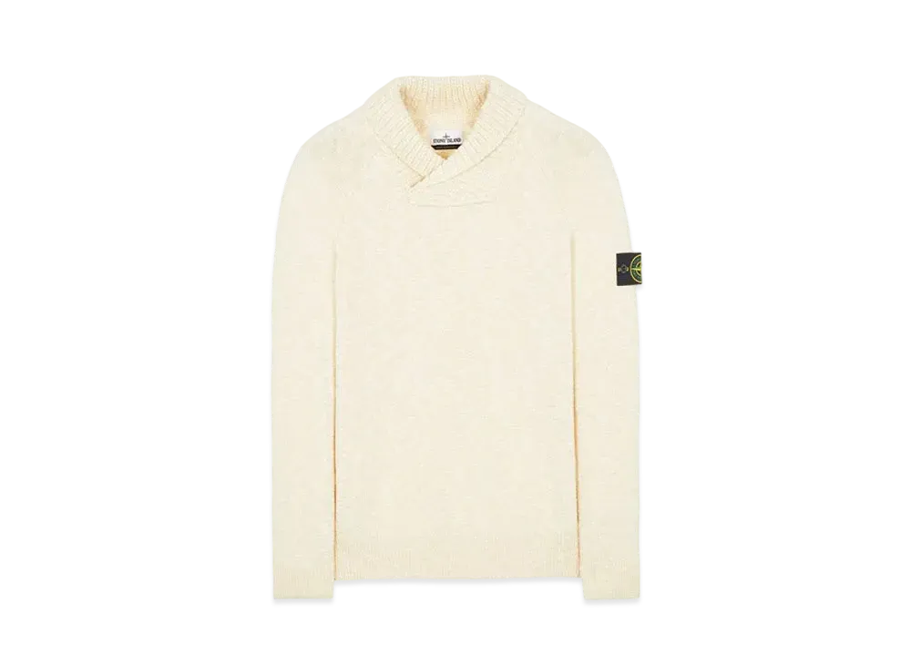Stone Island 529D3 COTTON WOOL MELANGE "Ibory"
