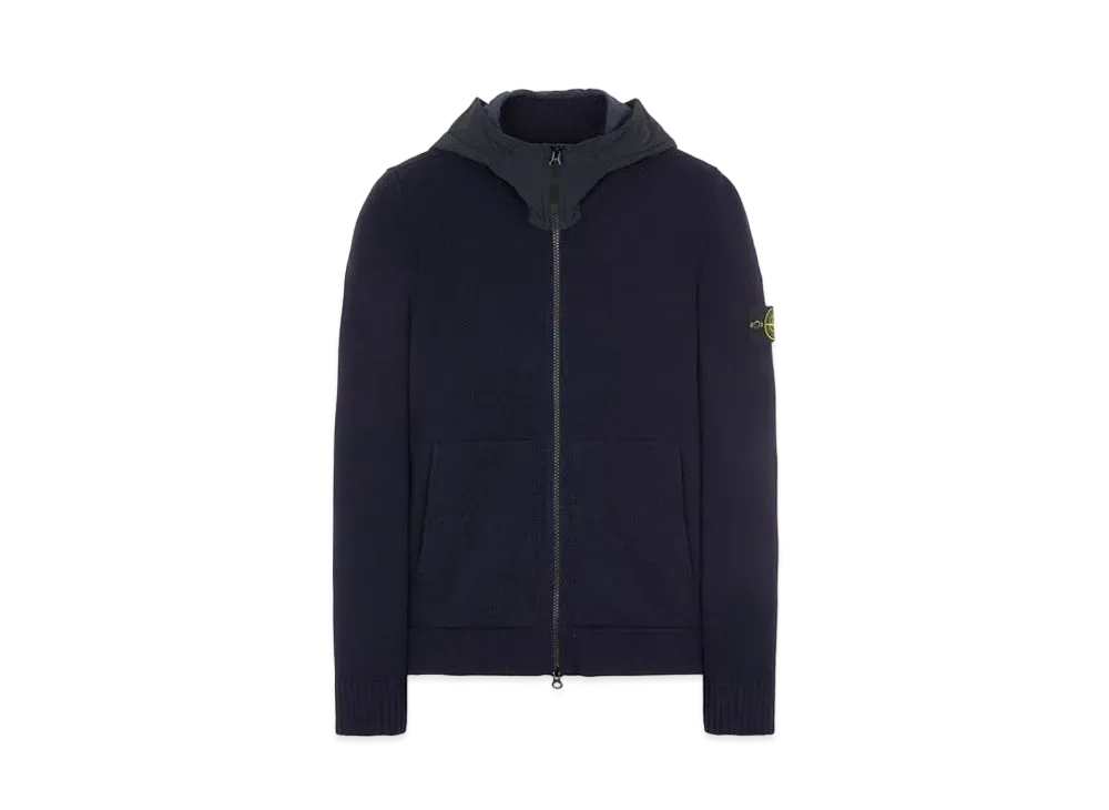 Stone Island 531A3 LAMBSWOOL WITH NASLAN HOOD "Blue"