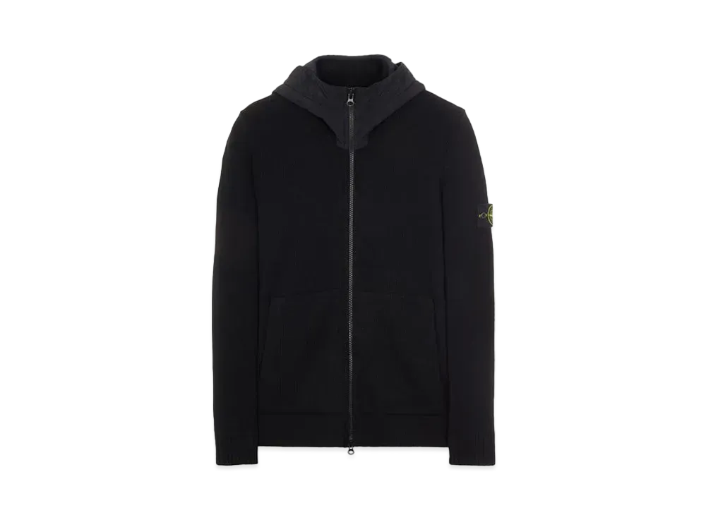 Stone Island 531A3 LAMBSWOOL WITH NASLAN HOOD "Black"