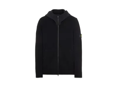 Stone Island 531A3 LAMBSWOOL WITH NASLAN HOOD "Black"